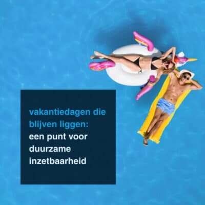 vakantiedagen die blijven liggen vierkant